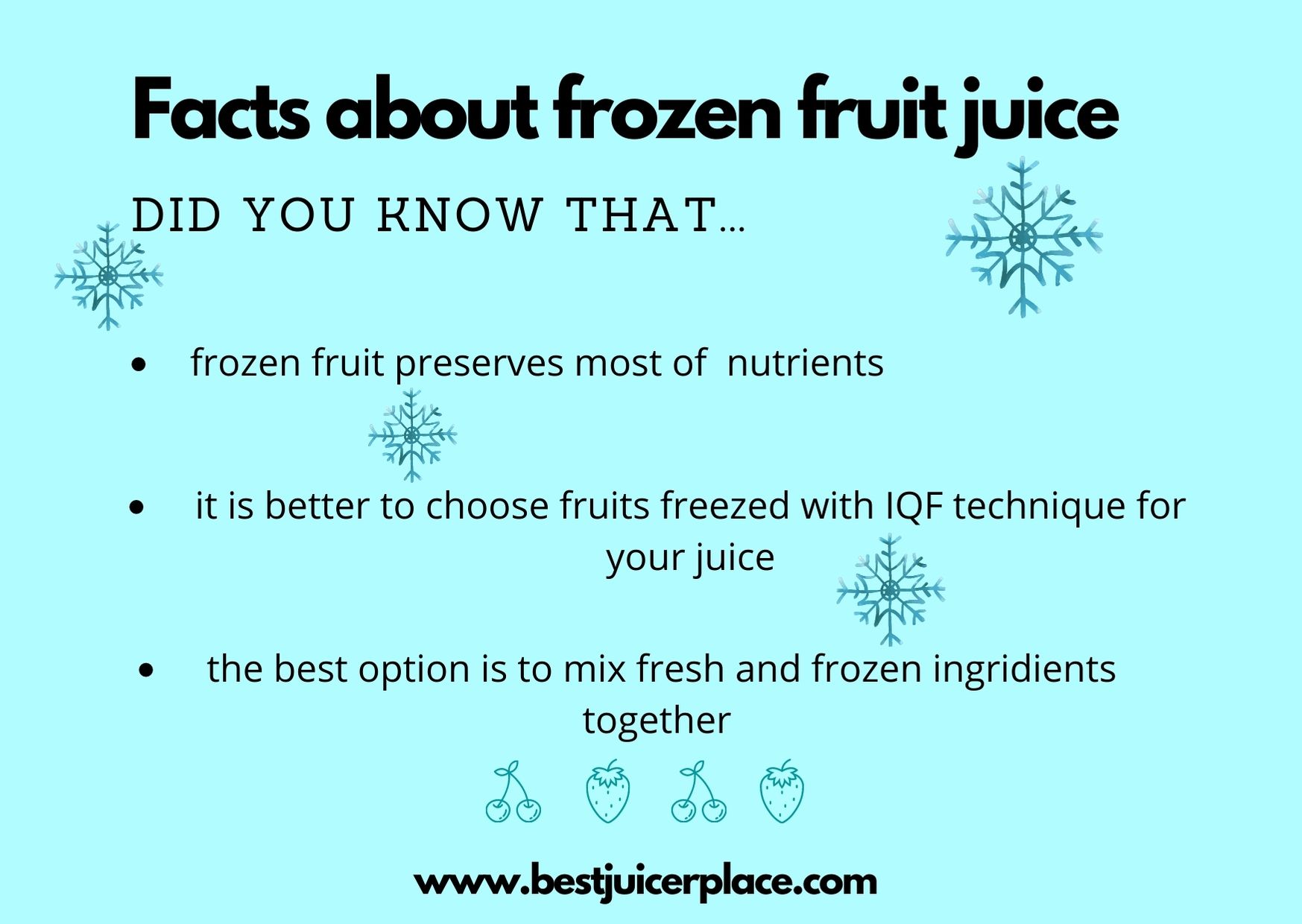Facts about frozen fruit juice
